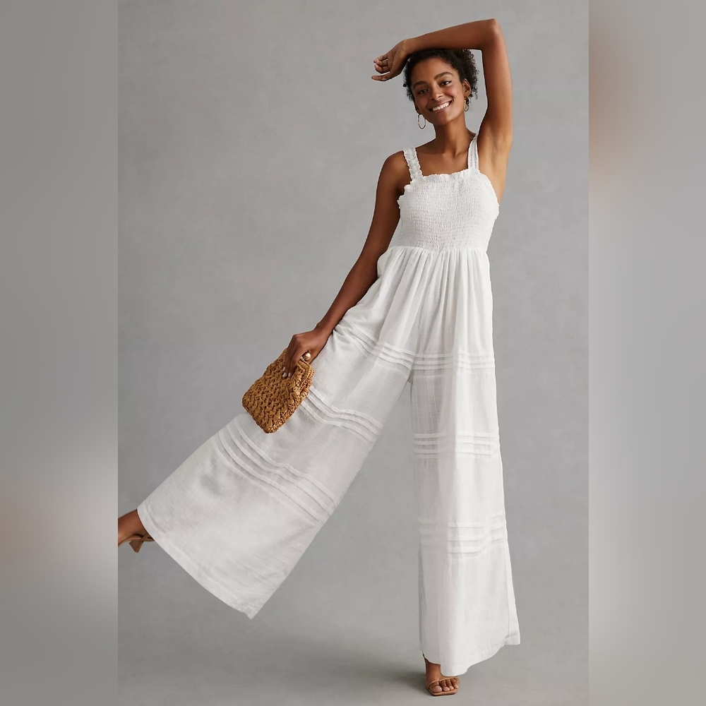 Barok Smocked Jumpsuit From Anthropologie